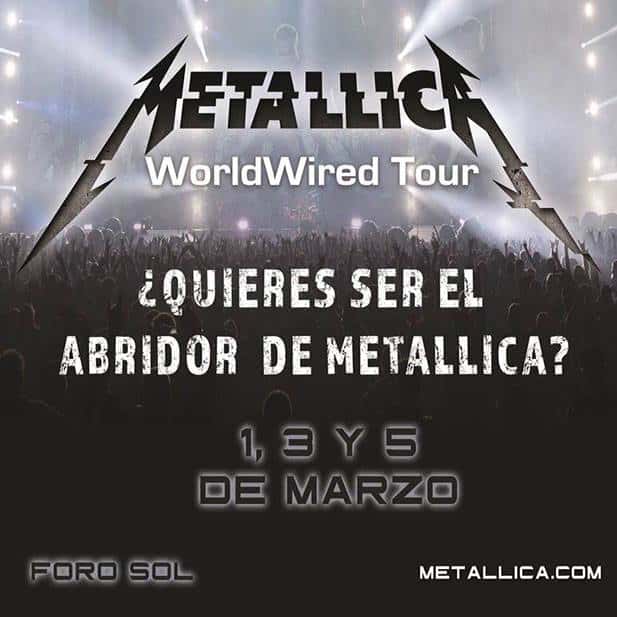 Metallica banda abridora