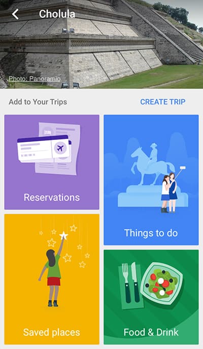 Google Trips app viajes