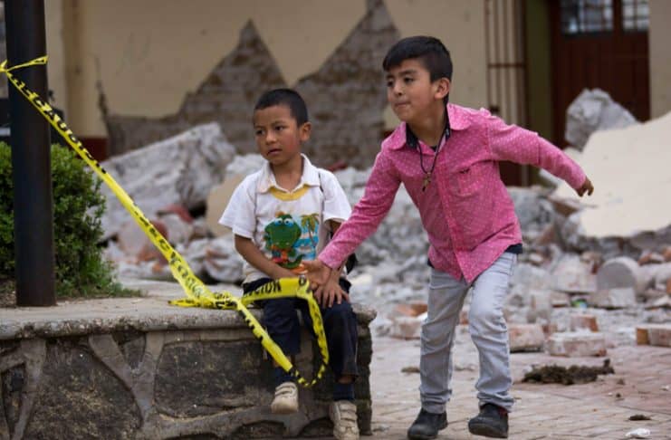 UNICEF niños afectados por los terremotos