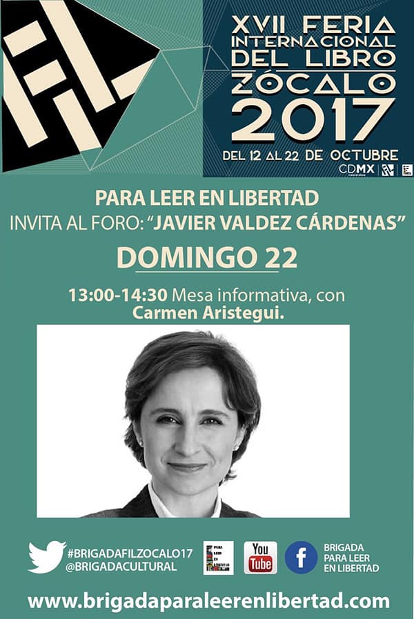 Carmen Aristegui levanta la voz en la FIL Zócalo 2017