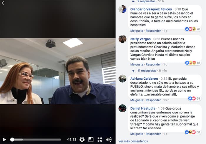 El Facebook Live de Nicolás Maduro
