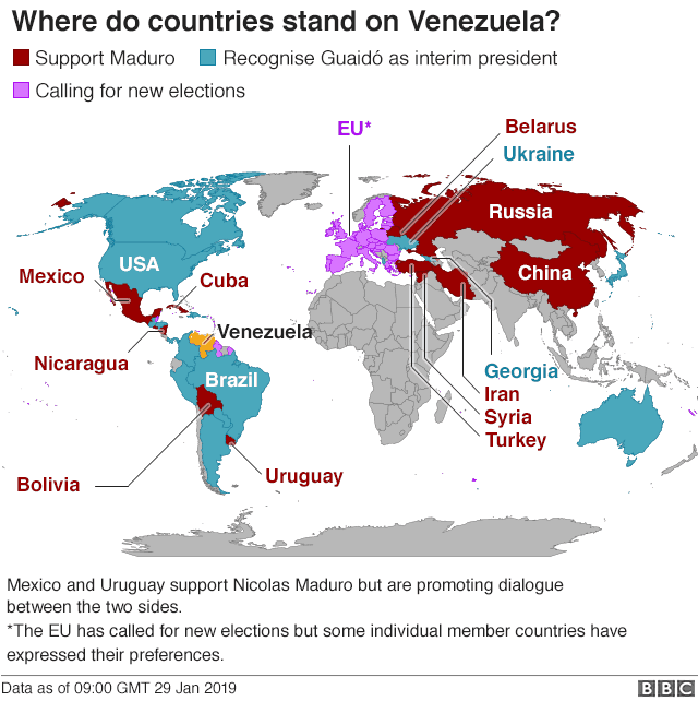 México y Uruguay neutral ante gobierno Venezuela