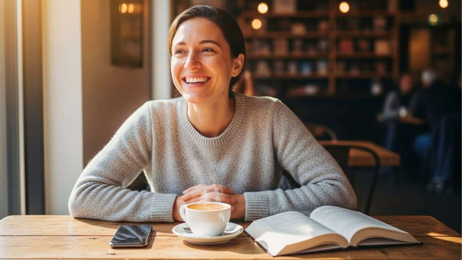 Persona conviviendo con la tecnología en la vida cotidiana