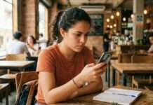 Persona procesando múltiples estímulos digitales mientras navega en internet