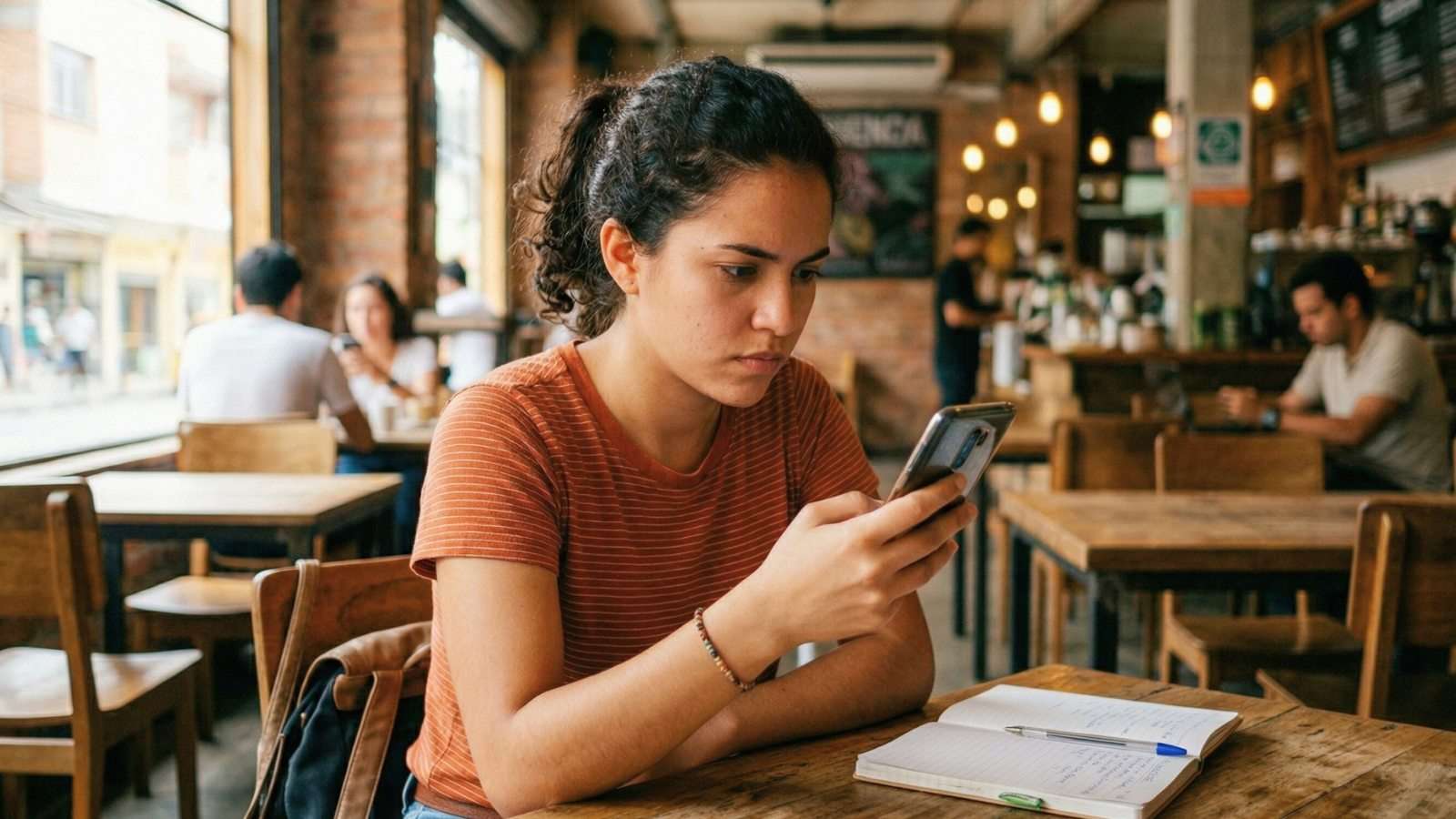 Persona procesando múltiples estímulos digitales mientras navega en internet