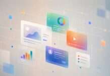 Representación visual de interfaz digital que cambia en tiempo real