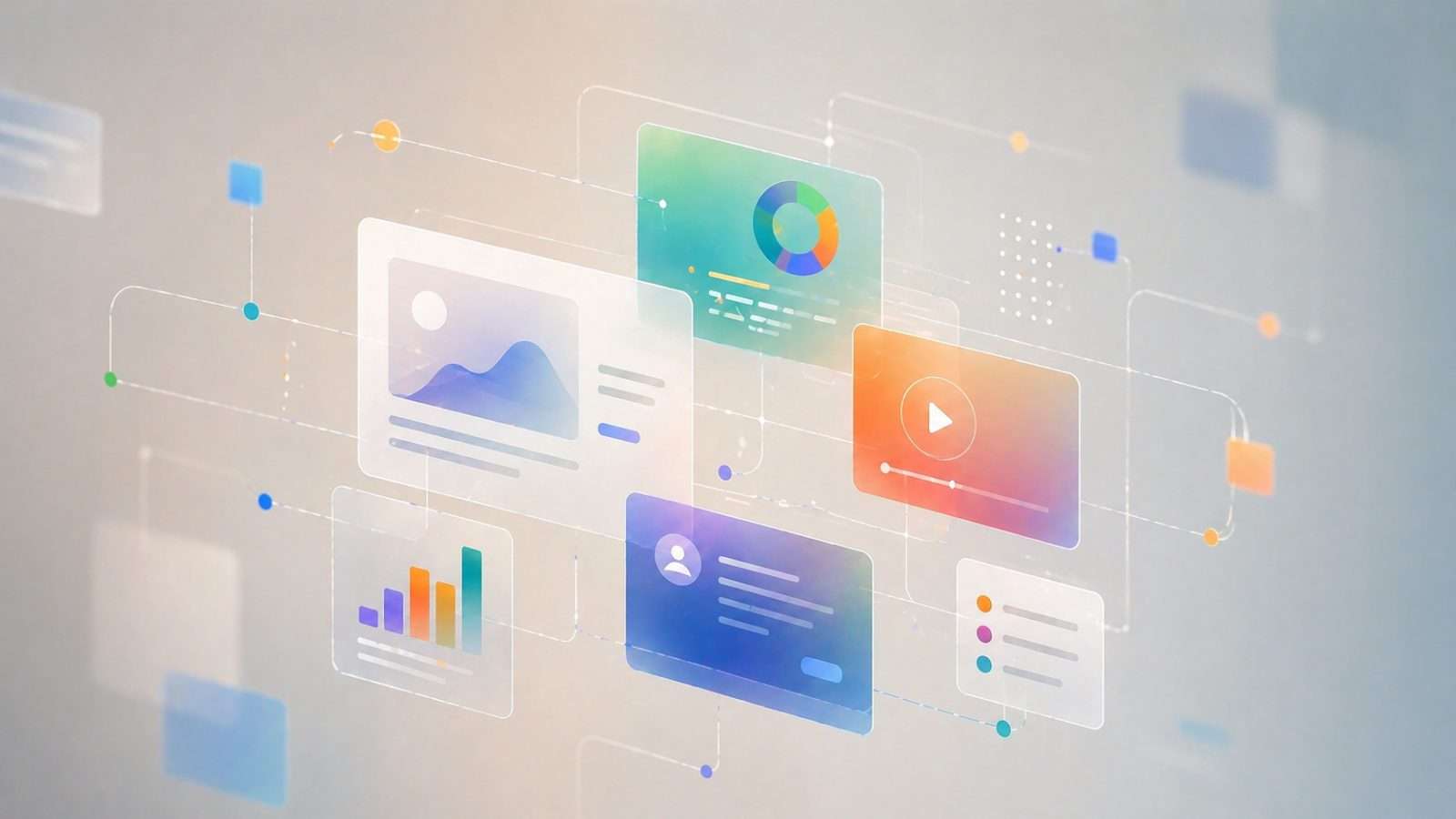 Representación visual de interfaz digital que cambia en tiempo real
