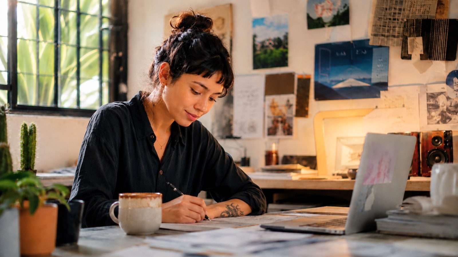 Entorno creativo contemporáneo donde procesos visuales y herramientas de inteligencia artificial conviven dentro de experiencias digitales cotidianas.