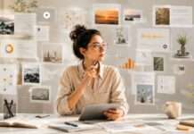 Persona analizando distintas fuentes de información digital dentro de un entorno tecnológico contemporáneo relacionado con comprensión, contexto y cultura digital.