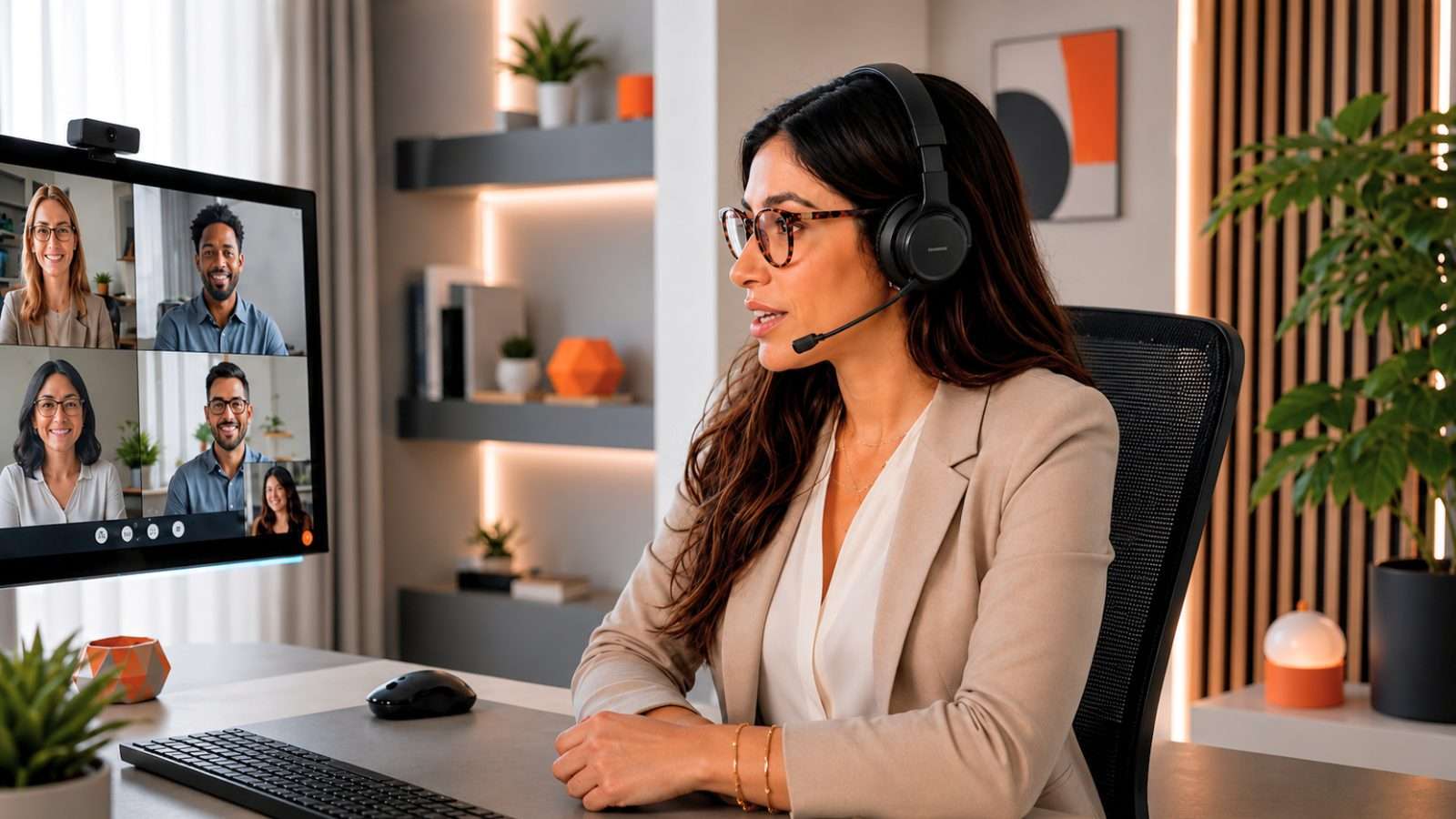 Mujer cuidando su imagen digital en una escena sobre presencia en internet, confianza e inteligencia artificial.