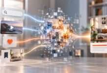 Elementos digitales conectados muestran cómo la actividad en internet puede transformarse en patrones y estimaciones.