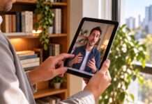Persona consulta en una tablet un video de un creador de contenido que explica una noticia.