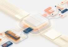 ¿Cómo se organiza tu productividad digital? Cuatro flujos digitales de interfaces abstractas convergen en un núcleo central, representando distintas formas de organizar la productividad digital.