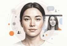 Ilustración editorial de una persona en primer plano con expresión empática y elementos visuales que sugieren vínculo, comunicación y presencia digital.
